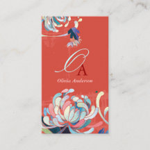Élégant Monogramme rouge élégant