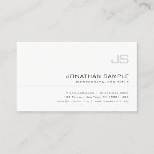 Carte De Visite Élégant Monogramme Simple Professionnel Tendance P