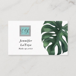 Carte De Visite Elegant Monstera Logo 
