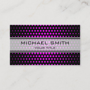 Carte De Visite Élégant Motif à points Magenta Polka