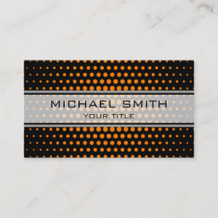Carte De Visite Élégant Motif à points Polka Orange