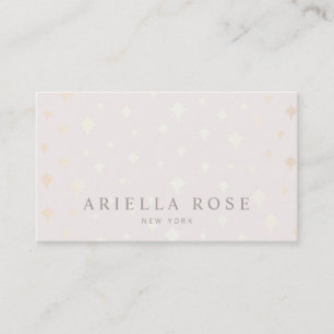 Carte De Visite Élégant Motif Blush Pink Luxe Gold Star