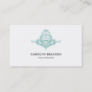 Carte De Visite Élégant Motif de Henna Chic Mehendi Mandala