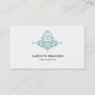Carte De Visite Élégant Motif de Henna Chic Mehendi Mandala