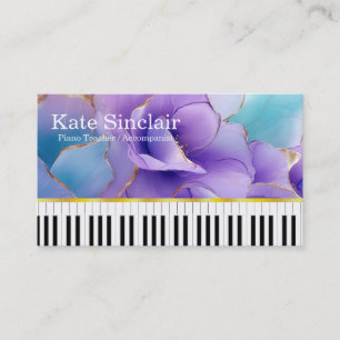 Carte De Visite Élégant Musique Moderne Professeur de piano profes