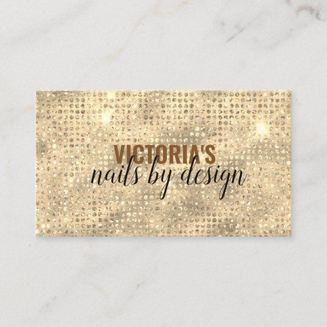 Carte De Visite Élégant Nail Tech Diamond Parties scintillant Cart (Devant)