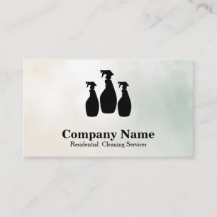 Carte De Visite Elégant nettoyage Parties scintillant aquarelle