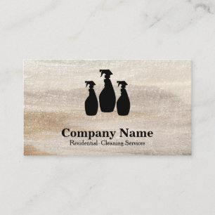 Carte De Visite Elégant nettoyage Parties scintillant aquarelle