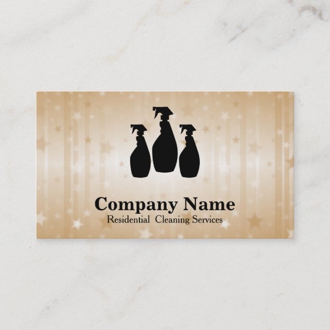 Carte De Visite Élégant nettoyage Parties scintillant Bokeh (Devant)