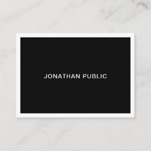 Carte De Visite Élégant Noir Et Blanc Moderne Simple Professionnel