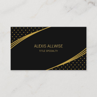 Carte De Visite Élégant noir et doré