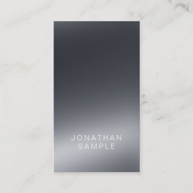 Carte De Visite Élégant ombre de lumière Artistique Plain Professi (Devant)
