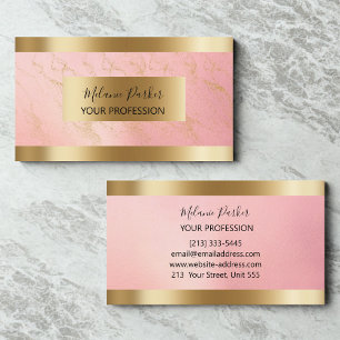 Carte De Visite Élégant or moderne frappe le marbre