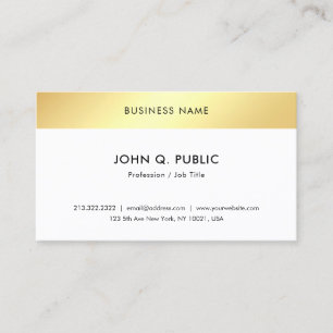 Carte De Visite Elégant or moderne look tendance Modèle simple
