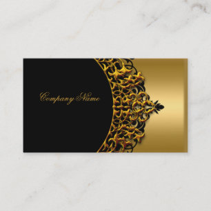 Carte De Visite Élégant Or Noir Or Mode Boutique