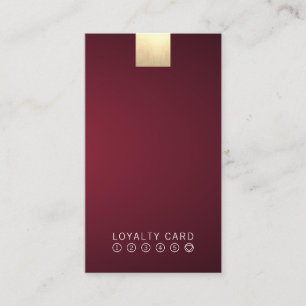 Carte De Visite Élégant pansement doré Gradient Vin Vertical
