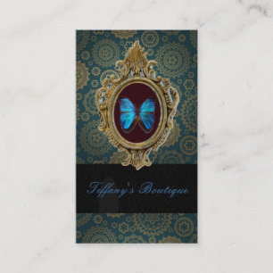 Carte De Visite élégant papillon mode salon de beauté styliste