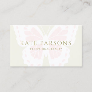 Carte De Visite Élégant papillon rose Pastel