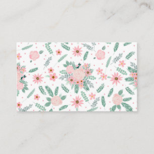 Carte De Visite Élégant peinture à l'aquarelle rose moderne