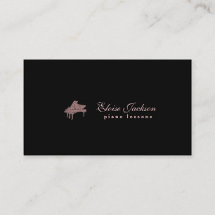Carte De Visite élégant piano leçons design