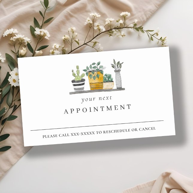 Carte De Visite Elégant Plante de la Maison à Pots Nomination Bota (Créateur téléchargé)