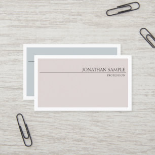 Carte De Visite Élégant Plat Professionnel Simple Design Chic