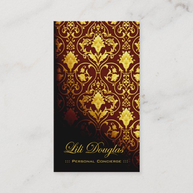 Carte de visite élégant (polyvalent) - "Roccoco " (Devant)