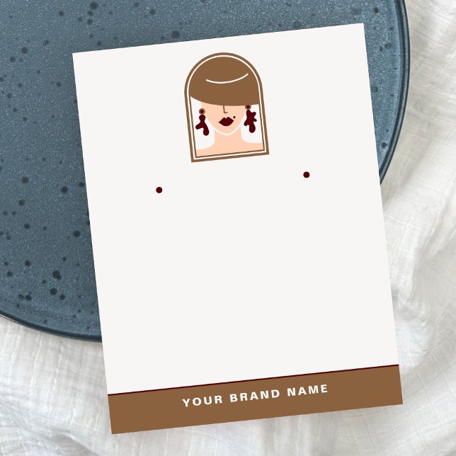 Carte De Visite Élégant Porte minimal pour bijoux design Script (Créateur téléchargé)