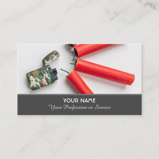 Carte de visite élégant pour les services de feux  (Devant)