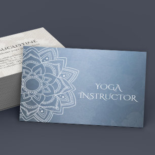 Carte De Visite Élégant Professeur de YOGA Méditation Mandala Flor