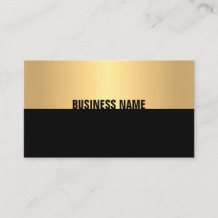 Carte De Visite Élégant professionnel Black Gold Modèle moderne