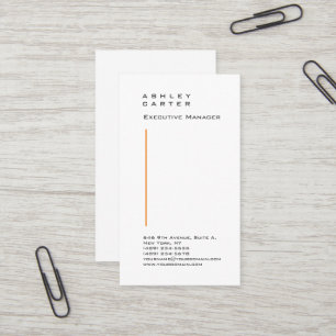 Carte De Visite Élégant professionnel blanc minimaliste ont imprim