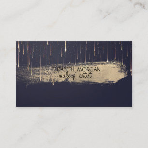 Carte De Visite Élégant professionnel brosse à huile d'or déchique