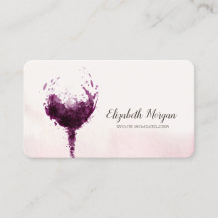 Carte De Visite Elégant Professionnel Chic Aquarelle Verre