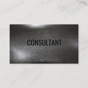 Carte De Visite Élégant professionnel chic en cuir noir