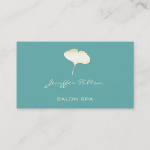 Carte De Visite Élégant professionnel chic simple ginko feuille me