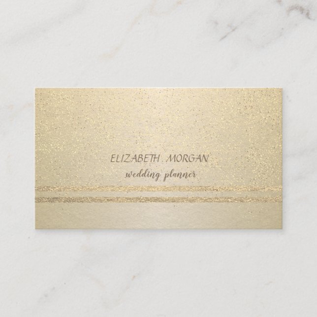 Carte De Visite Élégant, Professionnel, Confetti Or (Devant)