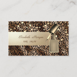 Carte De Visite Élégant professionnel, Confetti, Polonais ongles, 