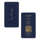 Élégant professionnel Dark Navy moderne Monogramme