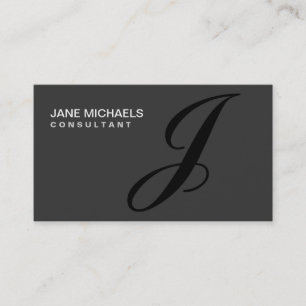 Carte De Visite Élégant professionnel de monogramme de décorateur