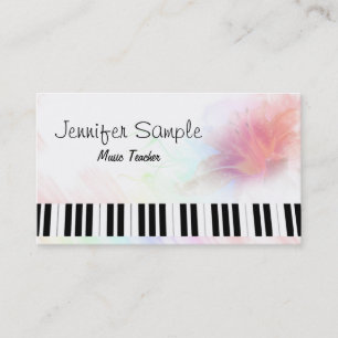 Carte De Visite Élégant professionnel de professeur de musique d