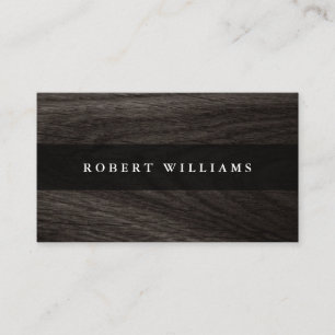 Carte De Visite Élégant professionnel élégant en bois noir