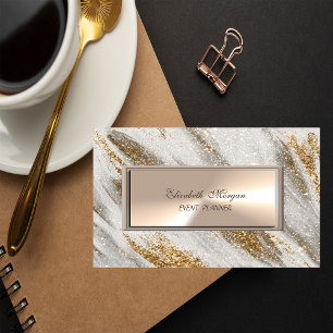 Carte De Visite Élégant professionnel Gold Parties scintillant Tou