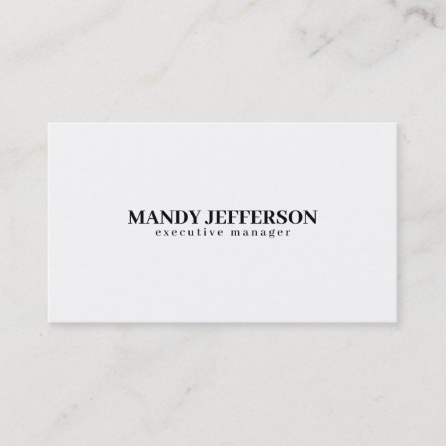 Carte De Visite Élégant professionnel minimaliste moderne ajouter  (Devant)