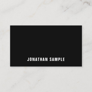 Carte De Visite Élégant professionnel minimaliste moderne B&W Plai