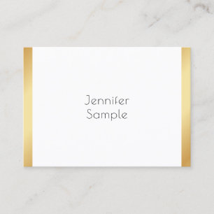 Carte De Visite Élégant professionnel Modèle tendance Or blanc