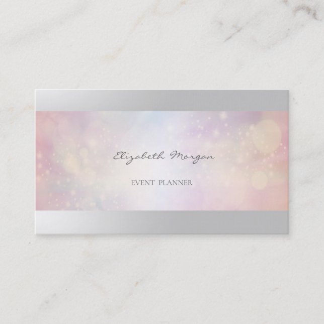 Carte De Visite Élégant professionnel moderne, Bokeh (Devant)