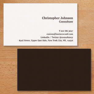 Carte De Visite Élégant professionnel moderne Carré Brown Motif