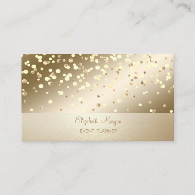 Carte De Visite Élégant professionnel, moderne, Confetti (Devant)
