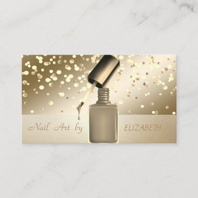 Carte De Visite Élégant professionnel, moderne, Confetti, Salon de (Devant)